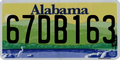 AL license plate 67DB163