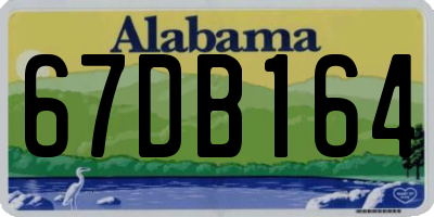 AL license plate 67DB164