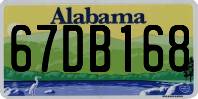 AL license plate 67DB168