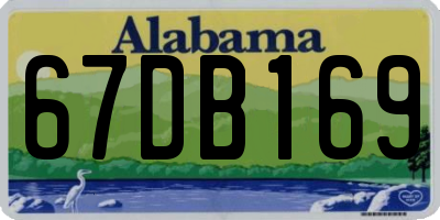 AL license plate 67DB169