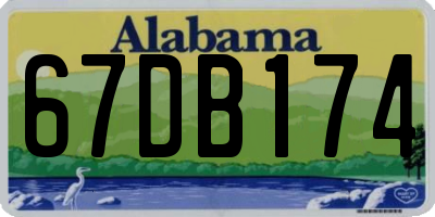 AL license plate 67DB174