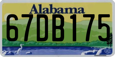 AL license plate 67DB175