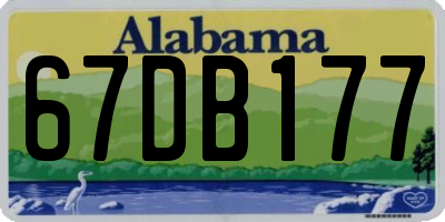 AL license plate 67DB177