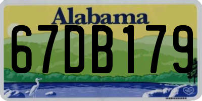 AL license plate 67DB179