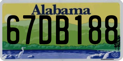 AL license plate 67DB188