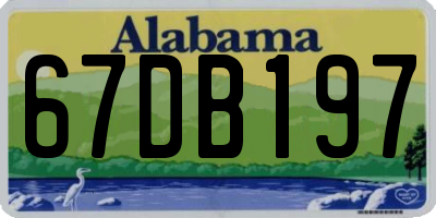 AL license plate 67DB197