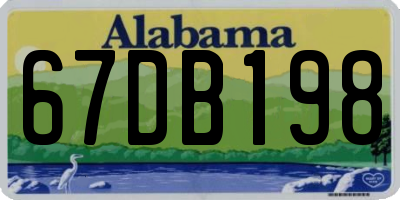 AL license plate 67DB198