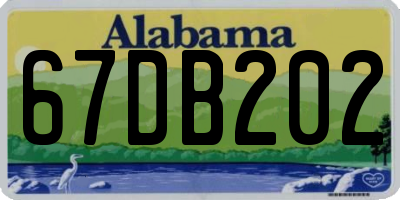 AL license plate 67DB202