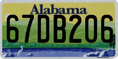 AL license plate 67DB206