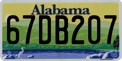 AL license plate 67DB207