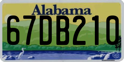 AL license plate 67DB210