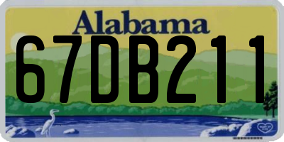 AL license plate 67DB211
