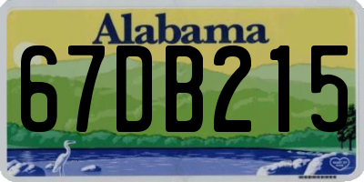 AL license plate 67DB215