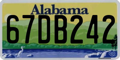 AL license plate 67DB242