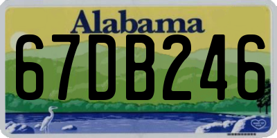 AL license plate 67DB246