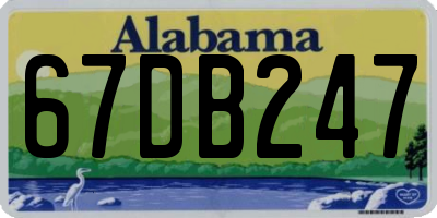 AL license plate 67DB247