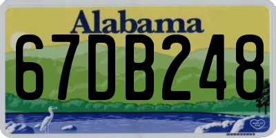 AL license plate 67DB248