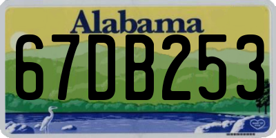 AL license plate 67DB253