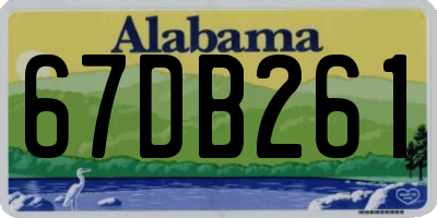 AL license plate 67DB261