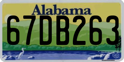 AL license plate 67DB263