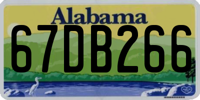 AL license plate 67DB266