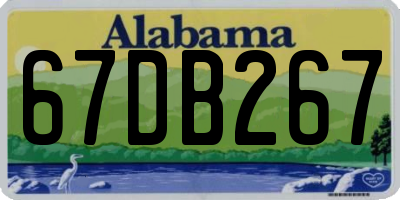 AL license plate 67DB267