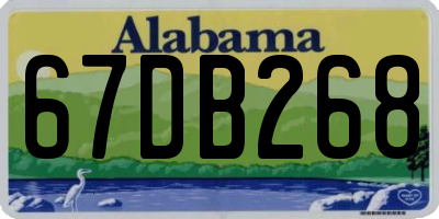AL license plate 67DB268