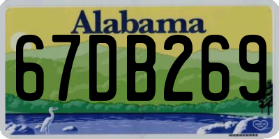 AL license plate 67DB269