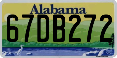 AL license plate 67DB272