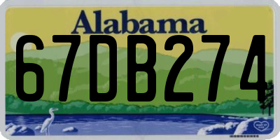 AL license plate 67DB274