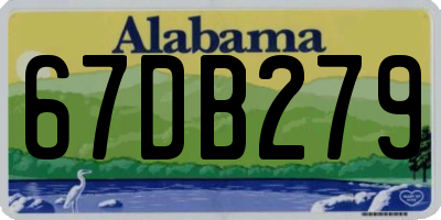 AL license plate 67DB279