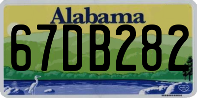 AL license plate 67DB282