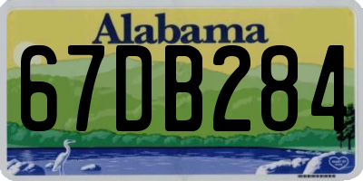 AL license plate 67DB284