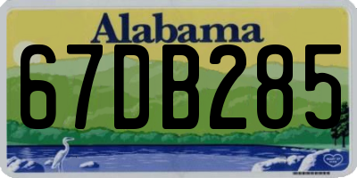 AL license plate 67DB285