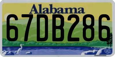 AL license plate 67DB286
