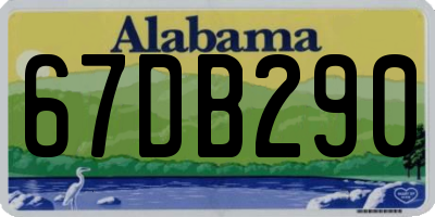 AL license plate 67DB290