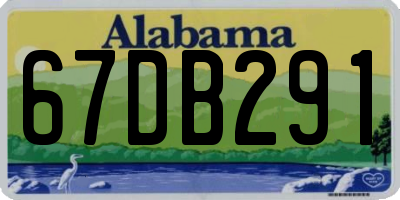 AL license plate 67DB291