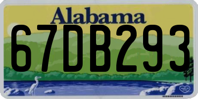 AL license plate 67DB293