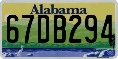 AL license plate 67DB294