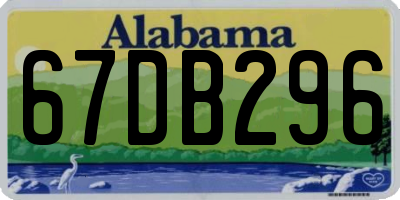 AL license plate 67DB296