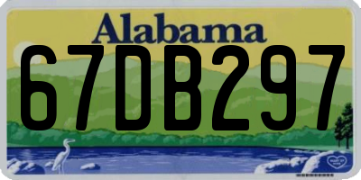 AL license plate 67DB297