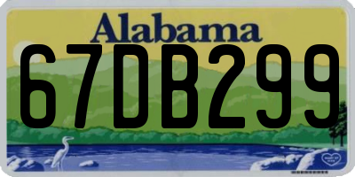 AL license plate 67DB299