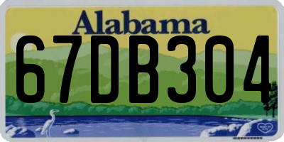 AL license plate 67DB304