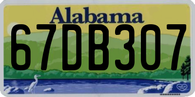 AL license plate 67DB307