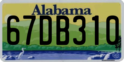 AL license plate 67DB310