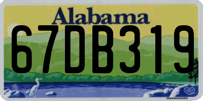 AL license plate 67DB319