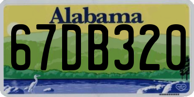 AL license plate 67DB320