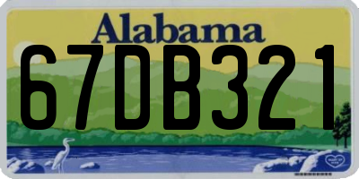 AL license plate 67DB321