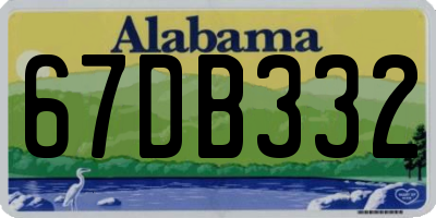 AL license plate 67DB332