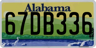 AL license plate 67DB336